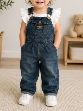 Size 18 months baby girls Oshkosh blue overalls